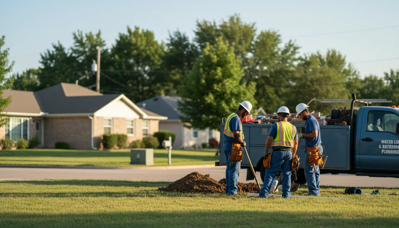 Residential water line and bathroom plumbing service in Tama, IA